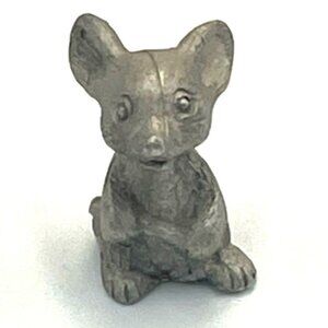 Spoontiques Pewter Mouse Holding Tail Miniature Figurine Mini Silver Toned Metal